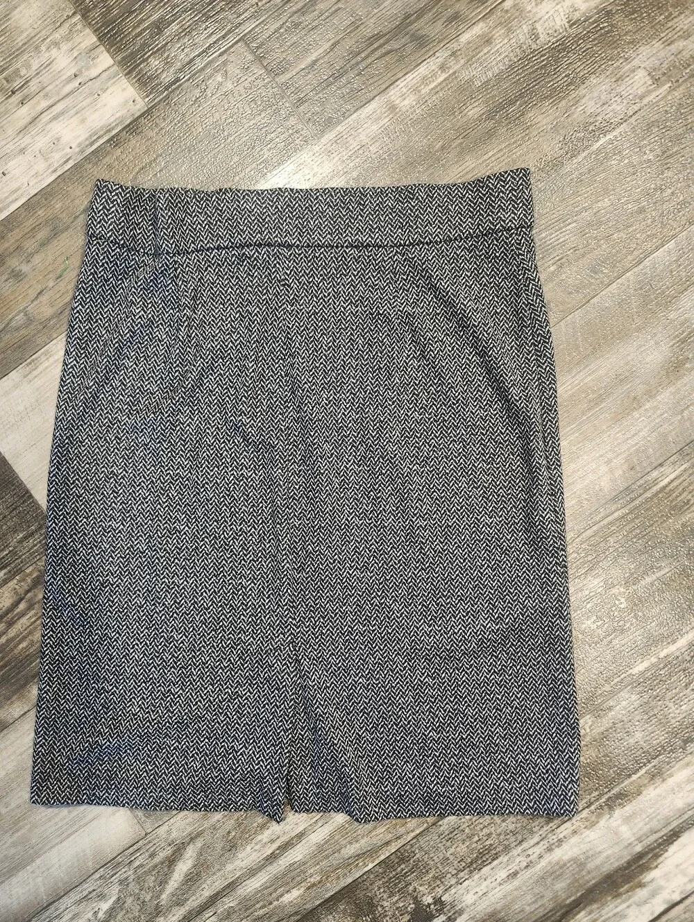Counterparts Black & White Herringbone Pencil Skirt Women’s Large Stretch Busine